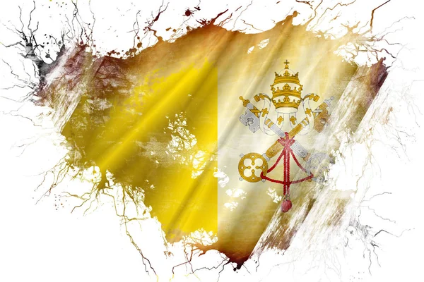 Grunge old papal state flag — Stock Photo, Image