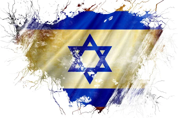 Grunge velha bandeira de Israel — Fotografia de Stock