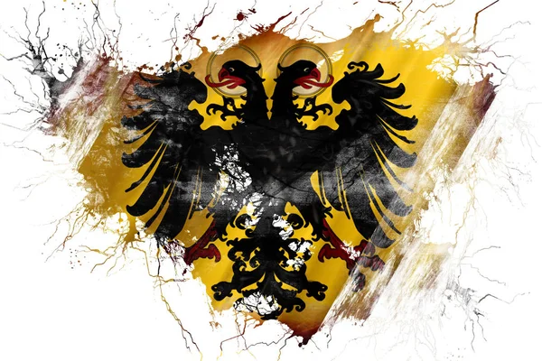 Grunge oude Heilige Roomse Rijk vlag — Stockfoto