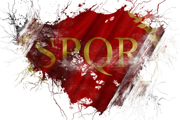 Grunge eski Roma İmparatorluğu bayrağı