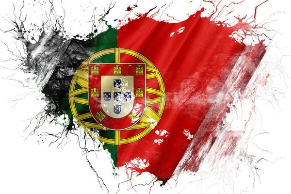 Grunge alte portugiesische Flagge — Stockfoto