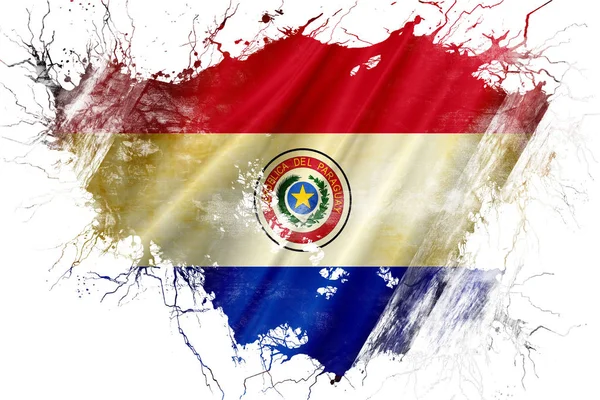 Старый парагвайский флаг — стоковое фото