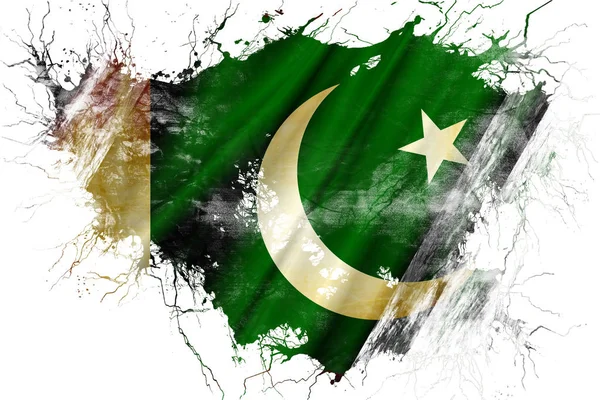 Grunge alte pakistanische Flagge — Stockfoto