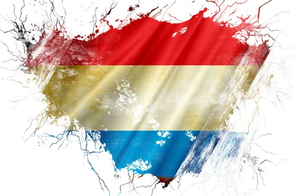Grunge velha bandeira do Luxemburgo — Fotografia de Stock