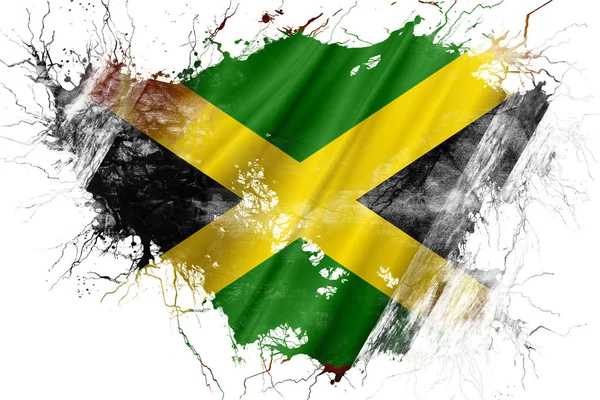그런 지 오래 된 자메이카 국기 — 스톡 사진