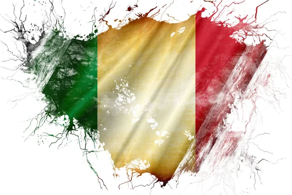 Grunge gammelt italiensk flagg – stockfoto