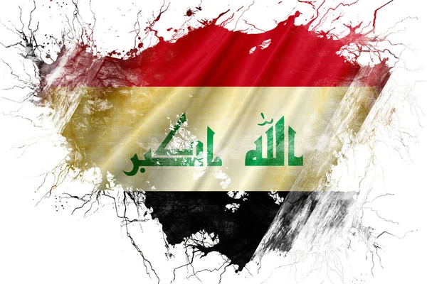 Grunge 旧伊拉克国旗 — 图库照片