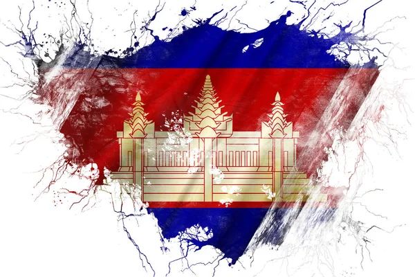 Grunge oude vlag van Cambodja — Stockfoto