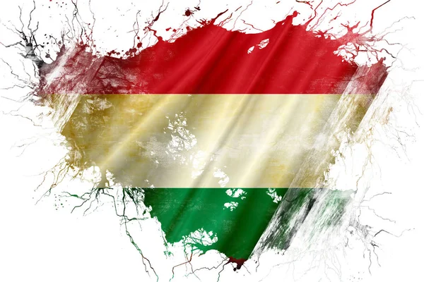 Гранж старе Прапор Угорщини — стокове фото
