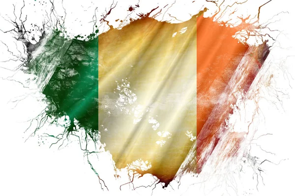 Grunge vieja bandera de Irlanda — Foto de Stock