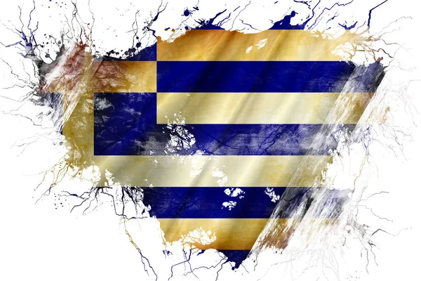 Grunge vecchia bandiera greca — Foto Stock
