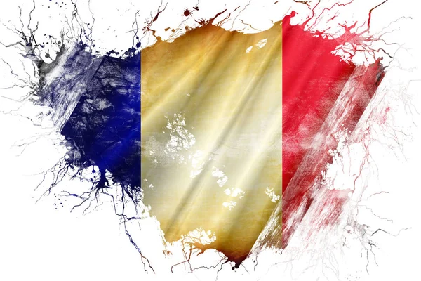 Гранж старе прапор Франції — стокове фото
