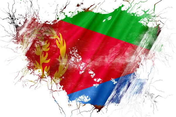 Grunge eski Eritre bayrak — Stok fotoğraf