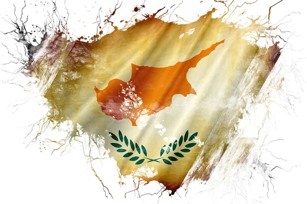 Grunge vieja bandera de Chipre —  Fotos de Stock