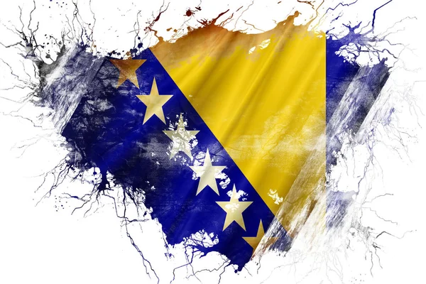 Grunge old Bosnia and Herzegovina  flag — Stock Photo, Image