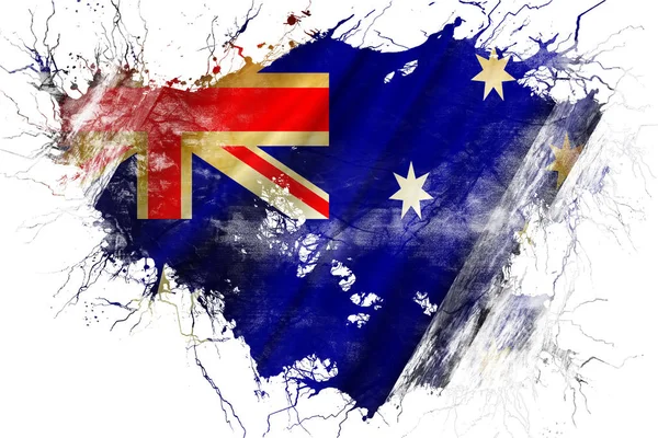 Grunge velha bandeira da Austrália — Fotografia de Stock