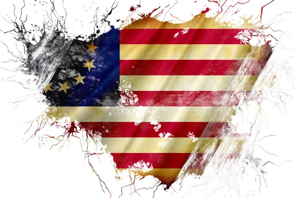 Grunge staré Betsy ross americké rané design vlajky — Stock fotografie