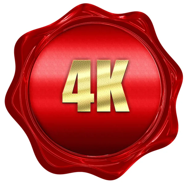 4k, 3D рендеринг, марка червоного воску з текстом — стокове фото