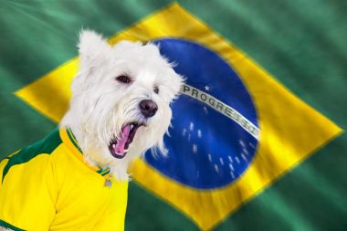 Screaming dog world cup clipart