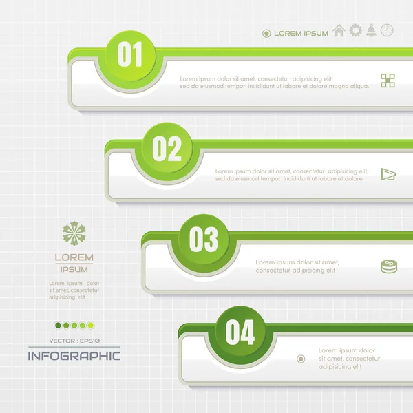 Modelo de design de infográficos com ícones, diagrama de processo, vetor —  Vetores de Stock