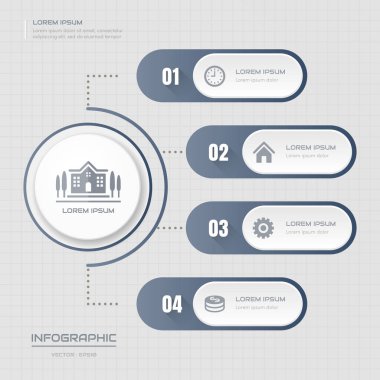 Infographics daire tasarım şablonu ile kutsal kişilerin resmi, süreç diyagramı,