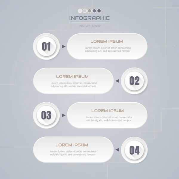 Infografik-Design-Vorlage mit Symbolen, Prozessdiagramm, Vektor — Stockvektor