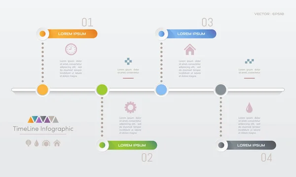 带有图标 进程图 向量Eps10示例的Infographics设计模板 矢量图形