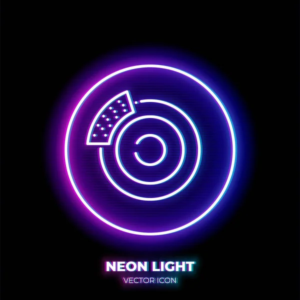 Araba fren lambası çizgisi sanat ikonu. Otomobil durağı sembolü. İnce vuruştan yapılmış araç kalibre piktogram. Arkaplanda izole.