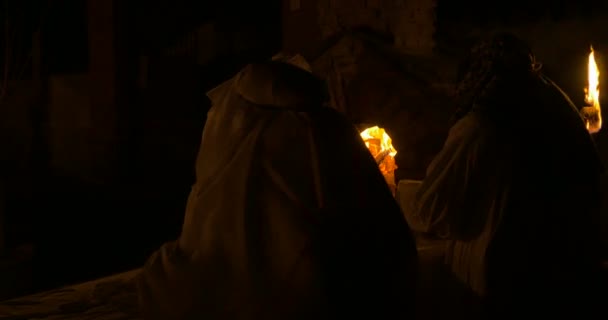 Eski fırının geleneksel ahşap yanan soba ile — Stok video