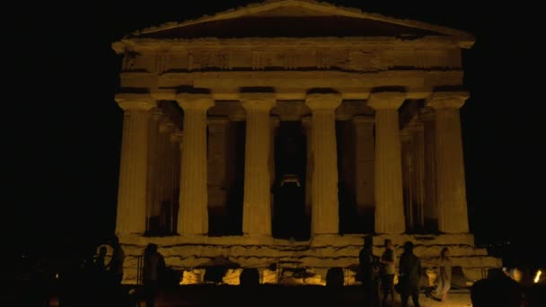 Starověký řecký chrám Concordia — Stock video