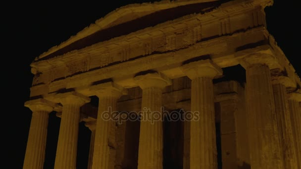 Ancient Greek temple of Concordia — Stock Video