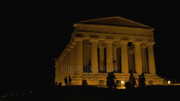 Templo grego antigo de Concórdia — Vídeo de Stock