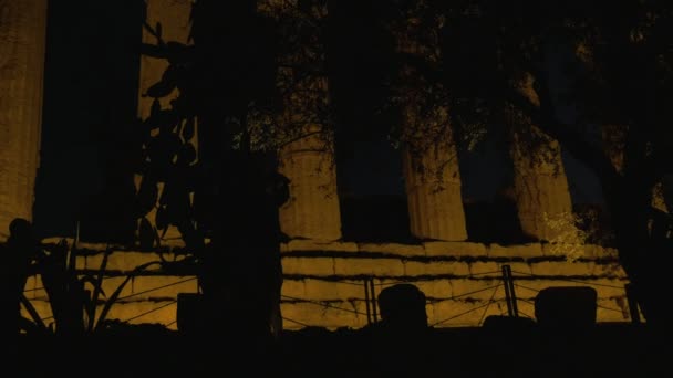 Antikkens greske tempel i Concordia – stockvideo