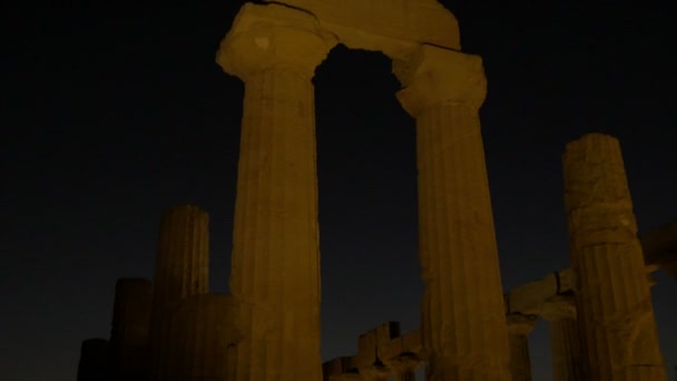 Храм Конкордии в Древней Греции — стоковое видео