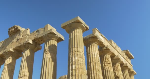 Selinunte řecký chrám Sicílie — Stock video