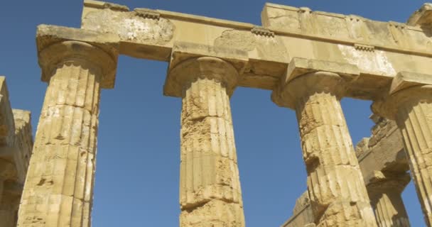 Griekse tempel van Selinunte Sicilië — Stockvideo