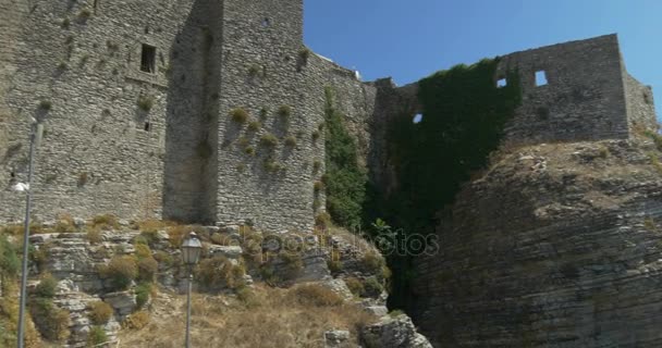 Vista panoramica dalla città medievale di Erice — Video Stock