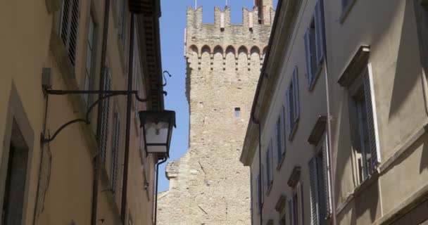 Gevel Van Kathedraal Van San Donato Arezzo Toscane Italië — Stockvideo