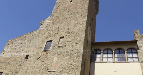 Palacio Comunal Arezzo Toscana Italia — Vídeos de Stock