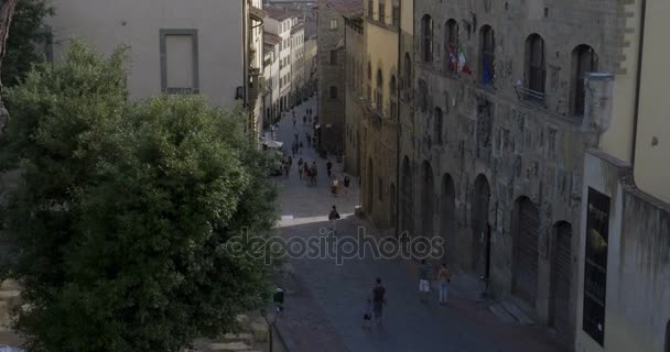 Corso Italia Sokağı Arezzo Toskana Talya — Stok video