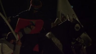 28 Temmuz 2017 Arezzo (İtalya savaşını bir ortaçağ sırasında bir Polemiğe girmek mücadele Şövalyeleri)