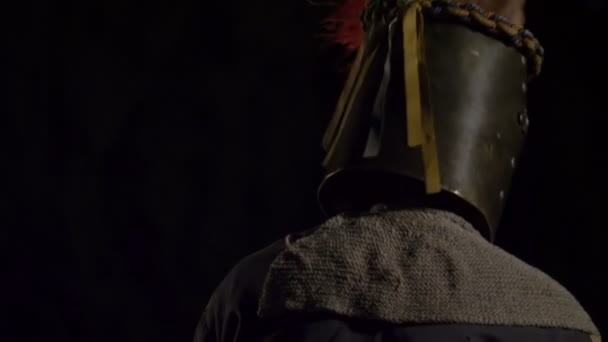 骑士战斗在一个枪术在中世纪重演在 2017年7月28日 阿雷佐 意大利 — 图库视频影像