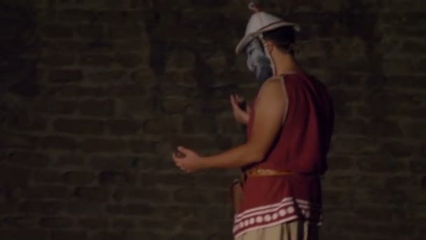 Roman Gladiator Charun — Stockvideo