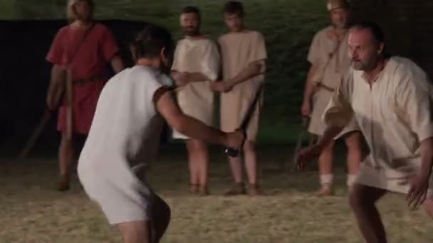 Gladiador romano Damnatio Ad Gladium — Vídeo de Stock
