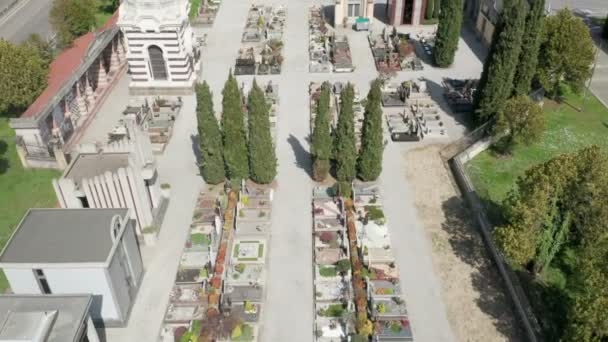 Cimitero Piccola vista aerea Sunny Winter — Video Stock