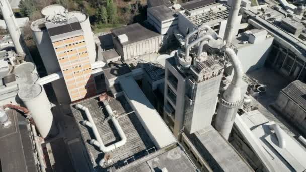 Industriële installatie voor luchtfoto 's — Stockvideo