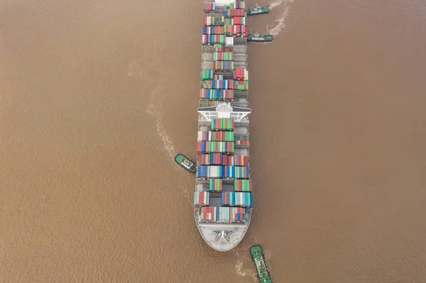 China Shangyangshan Port Containerhafen — Stockfoto