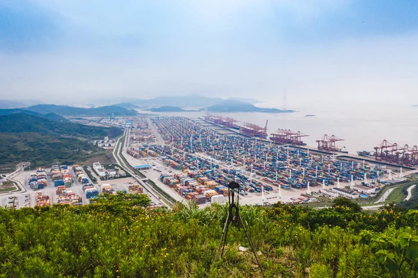 Cina Shangyangshan Port Container Port — Foto Stock