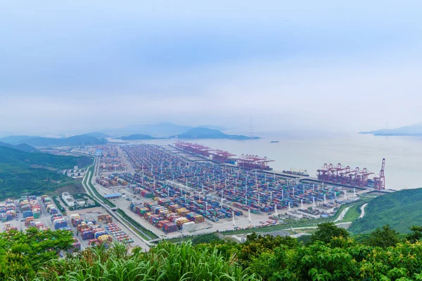 Cina Shangyangshan Port Container Port — Foto Stock