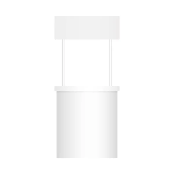 Empty white gradient advertising stand on white background. Vector — Stock vektor